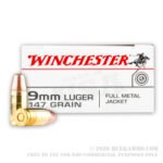 50 Rounds of 9mm Ammo by Winchester - 147gr FMJFN - Image 4