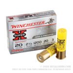 5 Rounds of 20ga Ammo by Winchester Super-X - #3 Buck - 20 Pellet