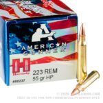 500 Rounds of .223 Ammo by Hornady American Gunner - 55gr HP