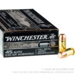 500 Rounds of .45 ACP Ammo by Winchester Super Suppressed - 230gr FMJ Encapsulated