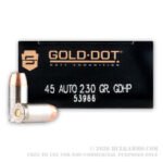 50 Rounds of .45 ACP Ammo by Speer - 230gr JHP - Image 4