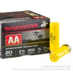 250 Rounds of 20ga Ammo by Winchester AA - 7/8 ounce #7 1/2 shot