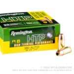 20 Rounds of .380 ACP Ammo by Remington HTP - 88gr JHP