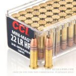 100 Rounds of .22 LR Ammo by CCI Mini-Mag - 36gr CPHP - Image 2