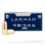 50 Rounds of .40 S&W Ammo by Speer - 165gr TMJ - Image 5