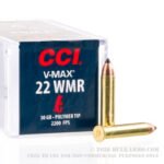50 Rounds of .22 WMR Ammo by CCI V-Max - 30gr Polymer Tipped