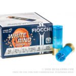 25 Rounds of 12ga Ammo by Fiocchi White Rino Super Lite - 1 1/8 ounce #8 shot