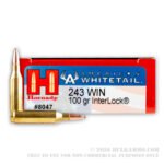 200 Rounds of .243 Win Ammo by Hornady American Whitetail - 100gr SPBT - Image 4
