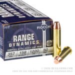 50 Rounds of .357 Mag Ammo by Fiocchi - 158gr CMJ