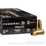 50 Rounds of 45 ACP Ammo by Federal Punch - 230gr JHP