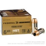 20 Rounds of .45 ACP Ammo by Federal - 230gr JHP