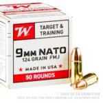 1000 Rounds of 9mm NATO Ammo by Winchester - 124gr FMJ - Image 4