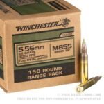 150 Rounds of 5.56x45 Ammo by Winchester USA - 62gr FMJ M855