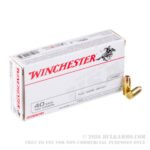 50 Rounds of .40 S&W Ammo by Winchester - 165gr FMJ - Image 2