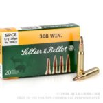 20 Rounds of .308 Win Ammo by Sellier & Bellot - 150gr SPCE - Image 4