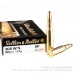 500 Rounds of .308 Win Ammo by Sellier & Bellot - 180gr SP