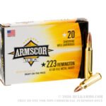 20 Rounds of .223 Ammo by Armscor - 62gr FMJBT