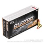 50 Rounds of 9mm Ammo by Blazer Brass Reduced Recoil - 100gr FMJ - Image 4