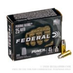 20 Rounds of .25 ACP Ammo by Federal Punch - 45gr Jacketed Solid - Image 3