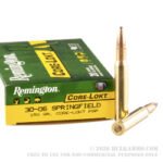 20 Rounds of 30-06 Springfield Ammo by Remington - 150gr PSP