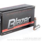 50 Rounds of .38 Spl +P Ammo by Blazer - 158gr FMJ - Image 3