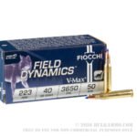 1000 Rounds of .223 Ammo by Fiocchi - 40gr V-MAX - Image 4