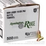 1000 Rounds of 9mm Ammo by Sellier & Bellot - 115gr FMJ