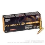 20 Rounds of .223 Ammo by Federal Gold Medal CenterStrike - 77gr OTM - Image 4