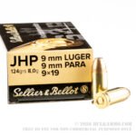 50 Rounds of 9mm Ammo by Sellier & Bellot - 124gr JHP