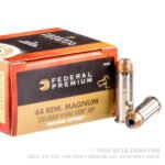 20 Rounds of .44 Mag Ammo by Federal Hydra Shok - 240gr JHP