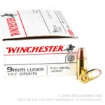 50 Rounds of 9mm Ammo by Winchester - 147gr FMJFN