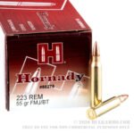 500 Rounds of .223 Ammo by Hornady - 55gr FMJBT