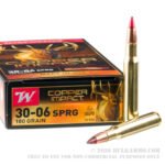 20 Rounds of 30-06 Springfield Ammo by Winchester Copper Impact - 180gr Copper Extreme Point