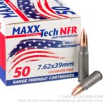 500 Rounds of 7.62x39 Ammo by MAXX Tech NFR - 123gr FMJ