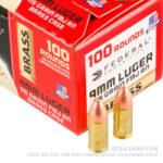 100 Rounds of 9mm Ammo by Federal Champion Brass - 115gr FMJ - Image 2