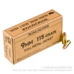 1000 Rounds of 9mm Ammo by Winchester Service Grade - 115gr FMJ - Image 4