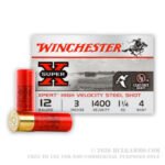25 Rounds of 12ga Ammo by Winchester Super-X - 1-1/4 ounce #4 steel shot - Image 2