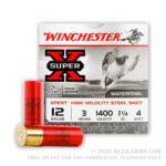 25 Rounds of 12ga Ammo by Winchester Super-X - 1-1/4 ounce #4 steel shot - Image 3