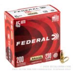 1000 Rounds of .45 ACP Ammo by Federal Champion - 230gr FMJ - Image 4